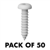 12g x 25mm - Panhead Screw with Square Drive Head - Pack of 50